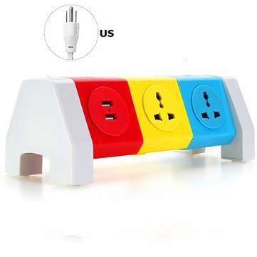 Alardor ALD-3W6KLU 250V Rotating Socket Intelligent Patch Panel USB Plug Board Pow... (PLUG: USPLUG)