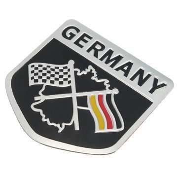 Alloy Metal Racing German Flag Emblem Badge Decal Decorative Sticker