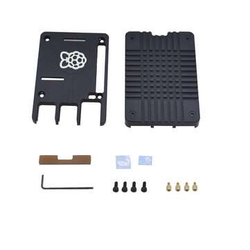 Aluminum Alloy Case Ultra-thin CNC Metal Shell Passive Cooling Black Enclosure Box for Raspberry Pi