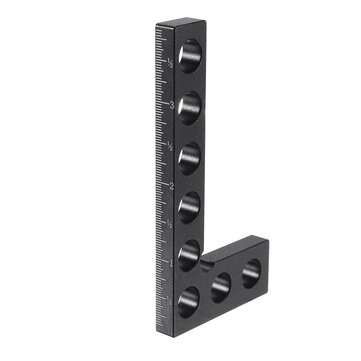 Aluminum Alloy 90 Degree Woodworking Precision Square Metric Imperial Type ... (SIZE: BLACKIMPERIAL)