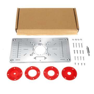 Aluminum Router Table Insert Plate with Rings and Screw For Woodworking Benches T... (TYPE: DZB-Y-2)