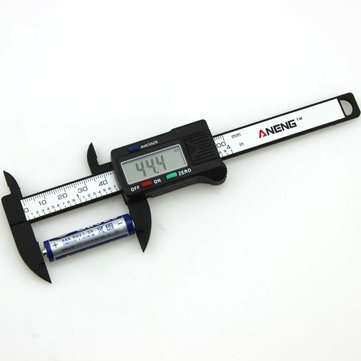 ANENG 100mm 4inch LCD Digital Caliper Vernier Micrometer Electronic Carbon Fiber