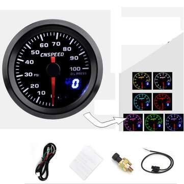Analog & Digital 52mm Car LED Turbo Boost EGT Exhaust Water Temperature Air Fuel Ratio... (NO.: 005)