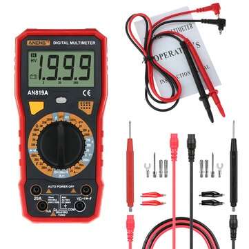 ANENG AN819A Digital Multimeter AC DC Current Voltage Capacitance Resistance Diode ... (COLOR.: RED)