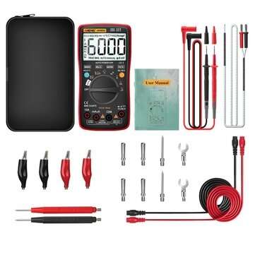ANENG AN9002 bluetooth Digital Multimeter 6000 Counts Professional Multimetro True ... (COLOR.: RED)
