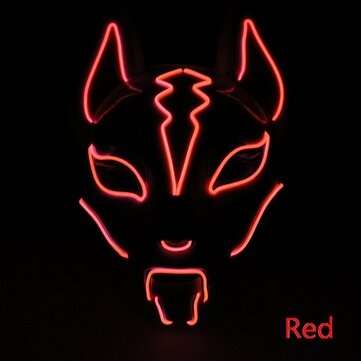 Anime Expro Decor Japanese Fox Mask Neon Led Light Cosplay Mask Halloween Party Rave... (COLOR1: #1)