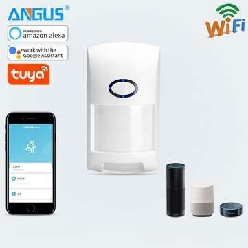 ANGUS CT60W Wifi Tuya Smart Infrared Detector PIR Motion Sensor APP Control Human Body Movement Infr