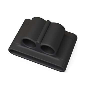 Anti-lost Silicone Holder Protective Case For Apple AirPods (COLOR.: BLACK)