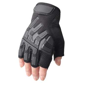 Anti-skid Safety Military Army Half Finger Tactical Gloves Motorcycle M... (SIZE: XL | COLOR: BLACK)