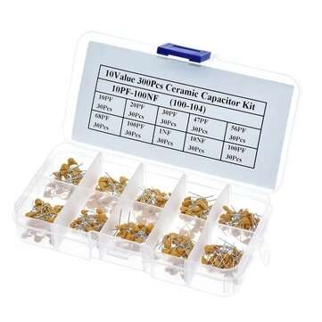 AOQDQDQD 300pcs 10Value 50V 10PF 20PF 30PF 47PF 56PF 68PF 100PF 1NF 10NF 100NF Multilayer Ceramic