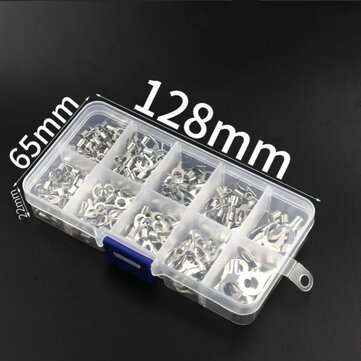 AOQDQDQD 320Pcs Connector Cold Pressed OT/UT Crimp Terminals Copper Nose Wiring Fork Set with Box