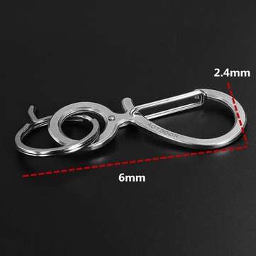 AOTDDOR EDC Stainless Steel Keychain Multifunction Engaging Buckle Pocket Tool