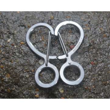 AOTDDOR EDC Stainless Steel Keychain Multifunction Engaging Buckle Pocket Tool