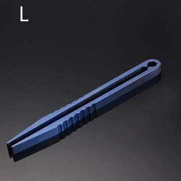 AOTDDOR EDC TC4 Titanium Alloy Mini Blue Tweezers Portable Tool 44mm/82mm  (SIZE: L)