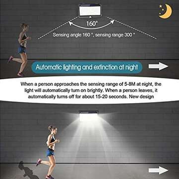 ARILUX 468LED Solar Light Sunlight Waterproof Street Exterior Wall Lamp PIR Motion Sensor Night Secu