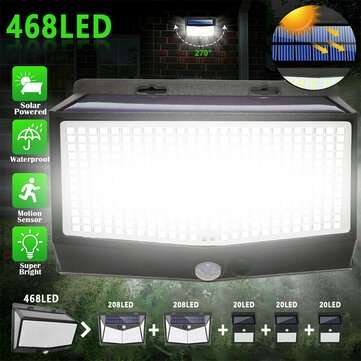 ARILUX 468LED Solar Light Sunlight Waterproof Street Exterior Wall Lamp PIR Motion Sensor Night Secu