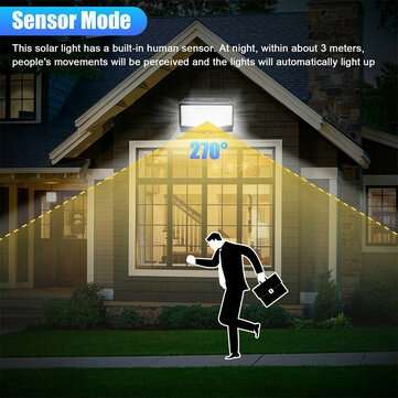 ARILUX 468LED Solar Light Sunlight Waterproof Street Exterior Wall Lamp PIR Motion Sensor Night Secu