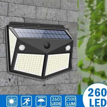 ARILUX 260LED Outdoor  Solar Light IP65 Waterproof Motion Sensor Solar Light Garde... (COLOR: BLACK)