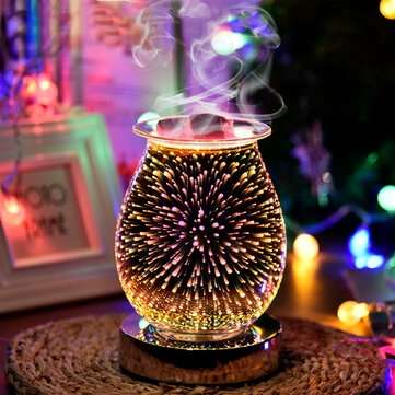 Aromatherapy Lamp With 3D Firework Effect Night Lamp Burner Aromatherapy Decorativ... (PLUG: EUPLUG)