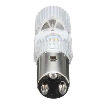 BA20D 1200LM 6000K 4 LED Scooter Hi/Lo Motorbike Moped ATV Headlight Fog Lamp Bulb