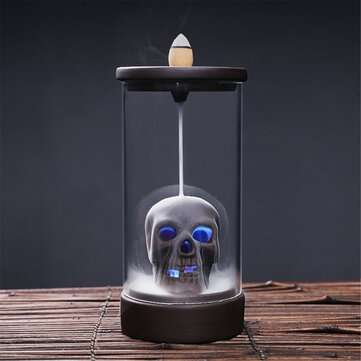 Back Flow Censer Skull Ceramic Home Censer Red Sand Sandalwood Tea Ceremony Office Incense Creative