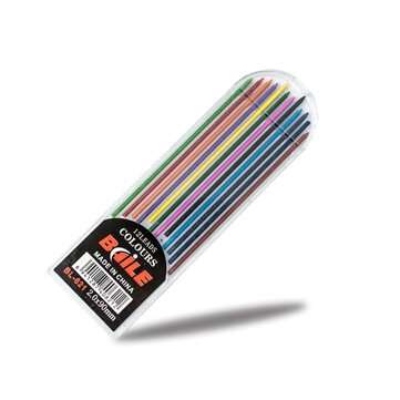Baile BL-621 12Color Pen Refill Set 2.0 mm Color Lead Refill Resin Pencil Lead... (COLOR.: 12COLORS)