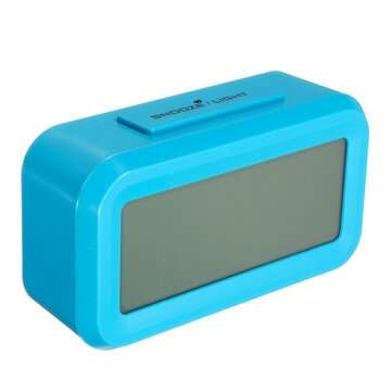 Backlight LCD Digital Alarm Clock 4.5"/3.2" Large Display Night Lig... (COLOR: BLUE(ENGLISHVERSION))