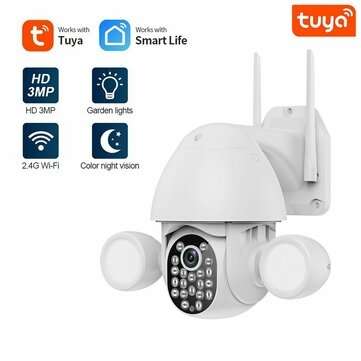 Bakeey 1080P Full HD 3MP Tuya Security Camera Wireless WiFi Infrared Night Vision ... (PLUG: EUPLUG)