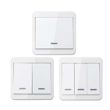 Bakeey 10A RF 433Mhz Wireless Wifi Remote Control Smart Switch Panel D... (COLOR.: GOLD | WAY: 2WAY)