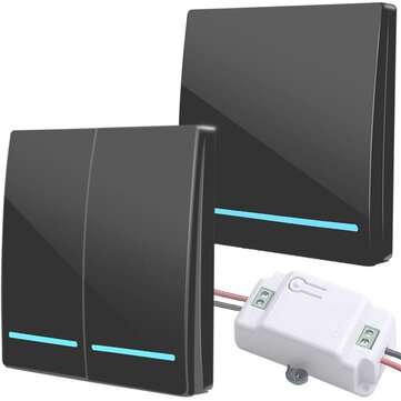Bakeey 1/2/3 Gang 433Mhz Wireless Wall Switch Smart LED Indic... (WAY: RF433RECEIVER | COLOR: WHITE)