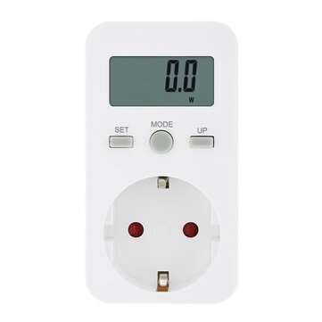 Bakeey 16A Plug-in Digital Wattmeter LCD Display Power Meter Electricity Usage Socket ... (TYPE: EU)