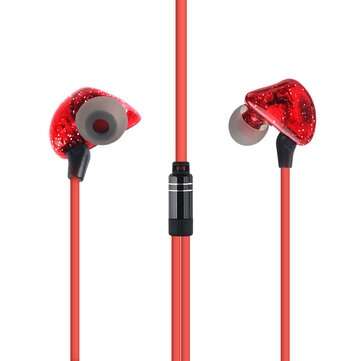 Bakeey 3m Wired Control In-ear Earphone 3.5mm Jack Stereo Music Earbuds Headphone f... (COLOR.: RED)