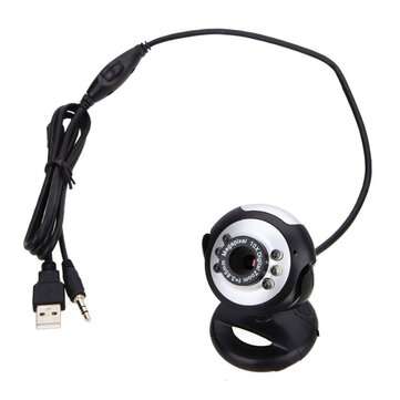 Bakeey 720P USB Computer Video Camera 6 LED Lights 30W Webcast Webcam Video Conference Camera Built-