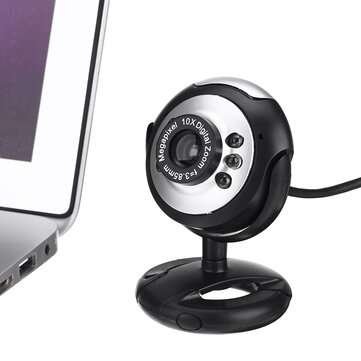 Bakeey 720P USB Computer Video Camera 6 LED Lights 30W Webcast Webcam Video Conference Camera Built-