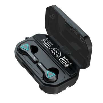 Bakeey A15 TWS bluetooth 5.1 Earbuds 2000mAh Charging Box Wireless Earphones Water... (COLOR: BLACK)