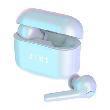 Bakeey A6 TWS Earphone 5.0 bluetooth True Wireless Digital Display Earbuds Noise C... (COLOR: WHITE)