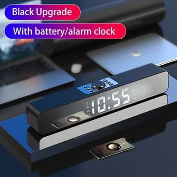 Bakeey G2 Alarm Clock bluetooth Speaker With LED Digital Display W... (TYPE: UPGRADE | COLOR: BLACK)