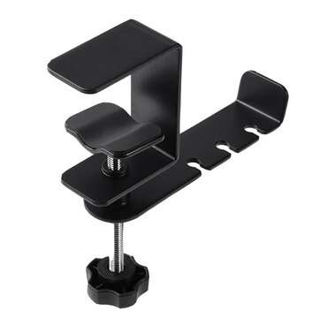 Bakeey Headphones Hook 360 Rotatable Metal Head-Mounted Earphones Holder Headset... (COLOR: BLACK)