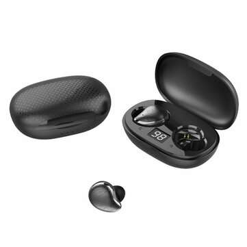 Bakeey HE-11 TWS bluetooth Wireless Earphones Stereo Bass with Charging Box Mini S... (COLOR: BLACK)