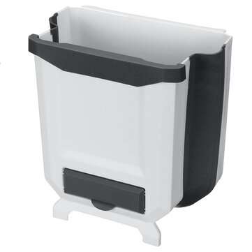 Bakeey Kitchen Folding Dustbin Folding Wall Mounted Trash Can (COLOR: WHITE)