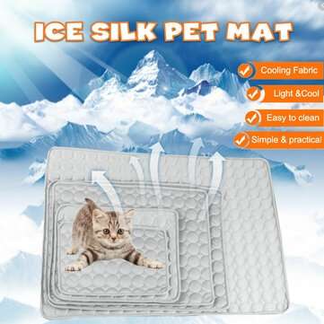 Bakeey Pet Pad Summer Cooling Mat Dog Beds Mats Ice Pad Cool Cold Silk Moisture-P... (SIZE: 150*100)