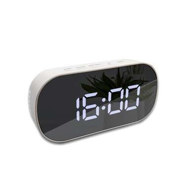 Bakeey Multifunctional LCD Screen Electronic Clock Silent Mirror Slarm Clock LED Temperature Timer
