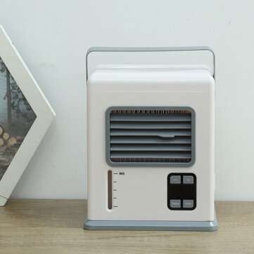 Bakeey Portable Air Cooler USB /Battery Power Fan Desktop Smart Digital Display Mini Fan