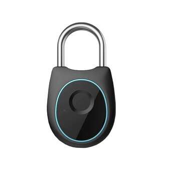 Bakeey Smart Fingerprint Door Lock Padlock USB Charging Waterproof Keyless Anti Th... (COLOR1: GREY)