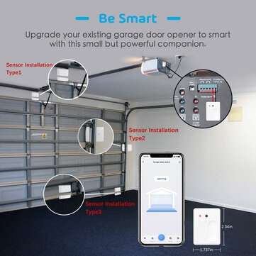 Bakeey Tuya Smart Garage Door Switch Wifi Garage Door Controller Work with Google Home Amazon Alexa
