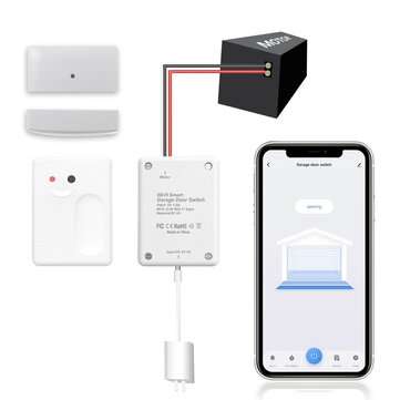 Bakeey Tuya Smart Garage Door Switch Wifi Garage Door Controller Work with Google Home Amazon Alexa