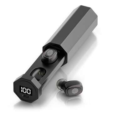 Bakeey TWS-03 bluetooth 5.0 Earphone LED Display Wireless Smarts-Touch Mini Stereo... (COLOR: BLACK)