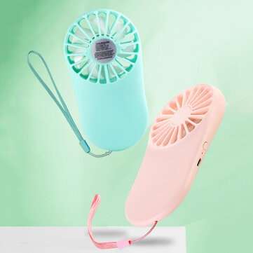 Bakeey USB Charging Handheld Mini Fan Outdoor Lanyard Portable Small Electric Fan (COLOR: BLUE)