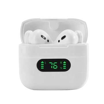 Bakeey V12 TWS bluetooth 5.0 Earphones HiFi 3D Surround Noise Cancelling Earphones... (COLOR: WHITE)