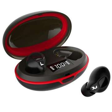 Bakeey V1 TWS bluetooth Earphone Gaming Headphone LED Digital Display Sport Fashio... (COLOR: BLACK)
